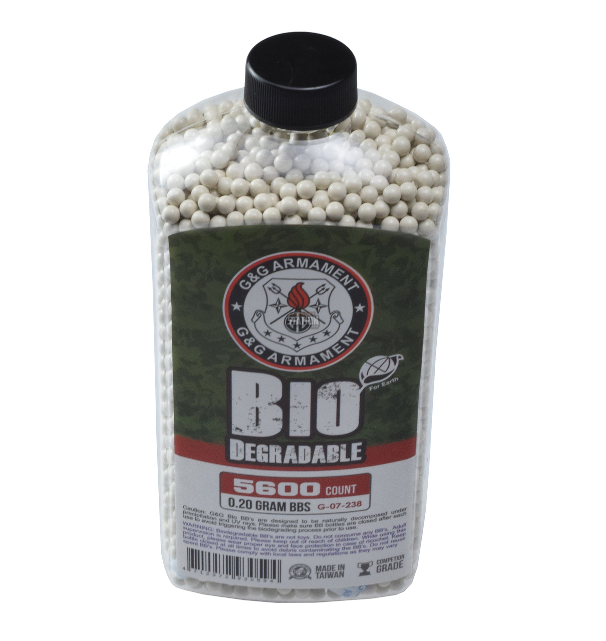 G&G Perfect BBs, 0.20g, 5600 ct. Bottle, White, Biodegradable