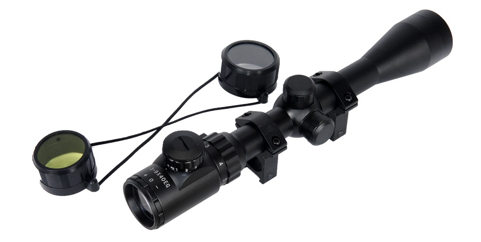 Lancer Tactical 3-9x40 Illuminated Red/Green Rifle Scope